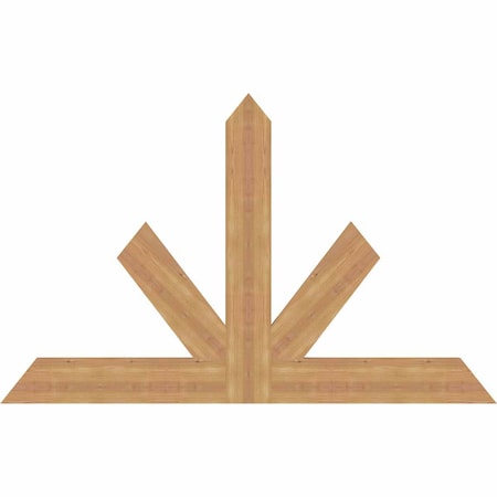 Ekena Millwork Saratoga Timber Gable Bracket, Western Red Cedar, 60"W x 38"H x 1 1/2"D x 5 1/2"F, 15/12 Pitch GBW060X38X0206SAR00SWR